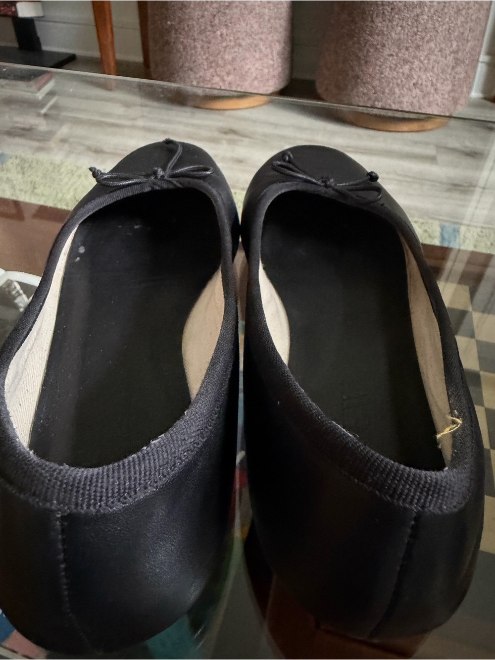 J CREW • black leather andie ballet flats - Picture 3 of 8